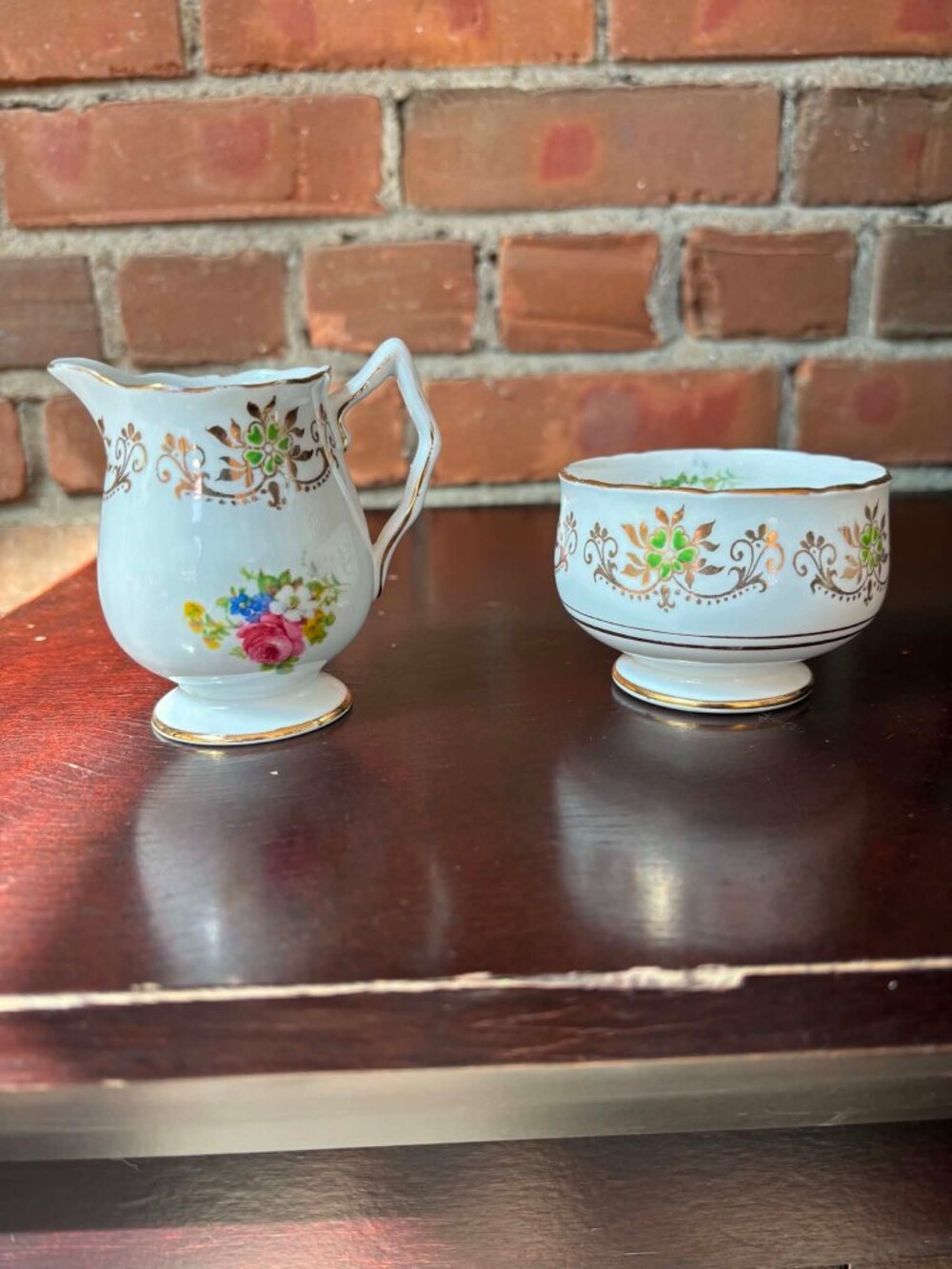 Vintage Royal Stafford Bone China Creamer & Sugar